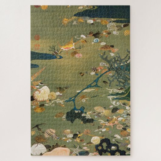 貝 甲 図, 若 Shells, Jakuchu, Japan Art Legpuzzel (Verticaal)