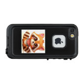 赤と白のチェックのスカーフがトレードマークだよ💛アライグマのポポ LifeProof iPhone HOESJE (Achterkant (horizontaal))