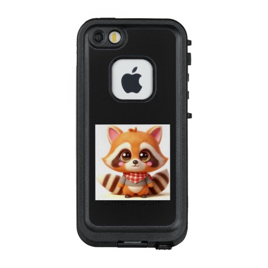 赤と白のチェックのスカーフがトレードマークだよ💛アライグマのポポ LifeProof iPhone HOESJE (Achterkant)