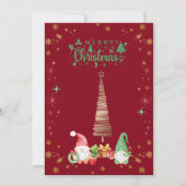 赤色かわいいサンタさんクリスマスカード♡  FEESTDAGENKAART (Voorkant)