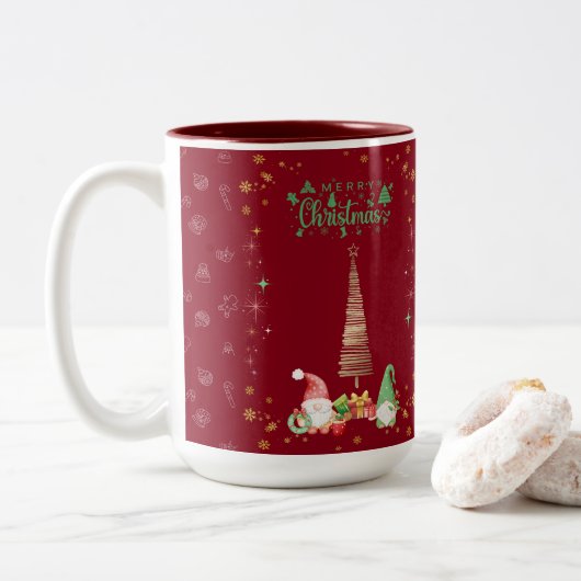 赤色かわいいサンタさんクリスマス♡  TWEEKLEURIGE KOFFIEMOK (Met donut)