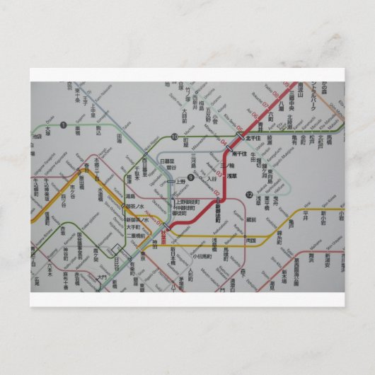 路 線 図 JAPAN BRIEFKAART (Voorkant)