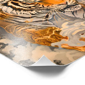 躍動感あふれる虎の一歩／A tiger full of motion Foto Afdruk (Hoek)