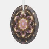 輝くピンクの華 GLAS ORNAMENT (Voorkant links)