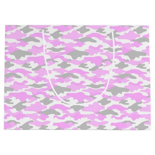 迷彩(ピンク)  ラージペーパーバッグ GROOT CADEAUZAKJE (Voorkant)