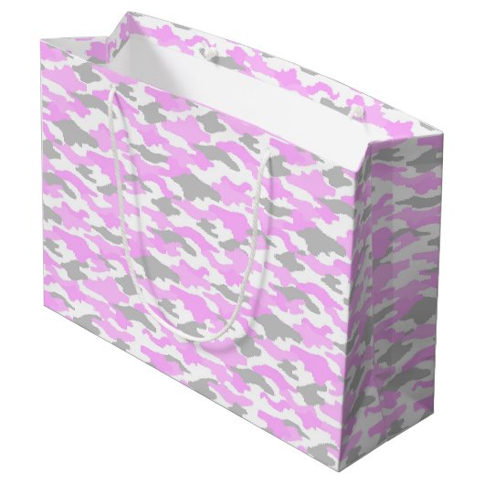 迷彩(ピンク)  ラージペーパーバッグ GROOT CADEAUZAKJE (Achterkant Gekanteld)