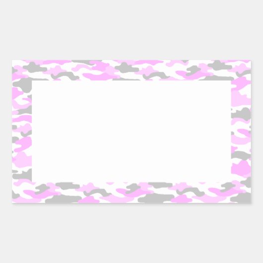 迷彩(ピンク) RECHTHOEKIGE STICKER (Voorkant)