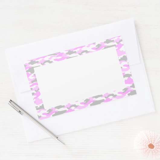 迷彩(ピンク) RECHTHOEKIGE STICKER (Envelop)