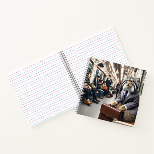 通勤中のマヌルネコ＆キリン NOTITIEBOEK (Binnen)