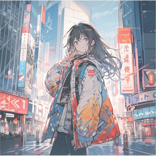 都会の輝きー渋谷スナップ/City Glow-Shibuya Snapshhot Sticker (Voorkant)