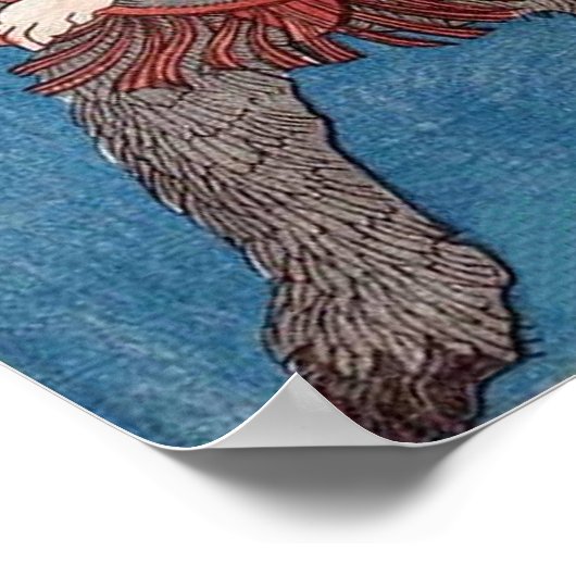 金 太 動 物, 国 Kintaro & Animals, Kuniyoshi, Ukiyo-e Poster (Hoek)