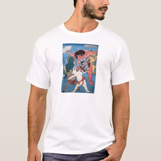 金 太 動 物, 国 Kintaro & Animals, Kuniyoshi, Ukiyo-e T-shirt (Voorkant)