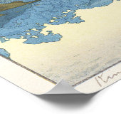 金 閣 寺, Kinkaku-ji, Hiroshi Yoshida, Woodcut Poster (Hoek)