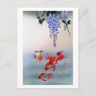 金 魚 藤, 小 原 Goldfish en Wisteria, Ohara Kohara Briefkaart