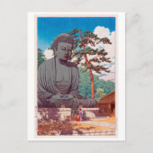 鎌 倉 仏, Great Buddha in Kamakura, Hasui Kawase Briefkaart (Voorkant)