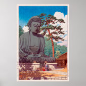 鎌 倉 仏, Great Buddha in Kamakura, Hasui Kawase Poster (Voorkant)