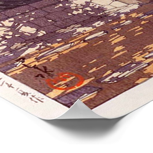 鎌 倉 仏, Great Buddha in Kamakura, Hasui Kawase Poster (Hoek)