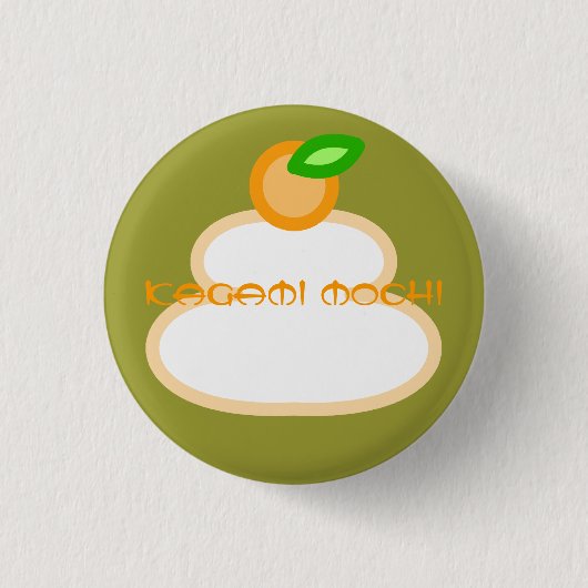 鏡餅(kagami mochi) ronde button 3,2 cm (Voorkant)