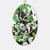 長靴をはいた猫とダイヤル式電話機とオニオオハシ KERAMISCH ORNAMENT (Links)