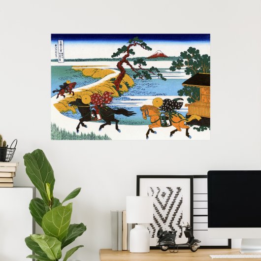 隅 田 屋 の , Uitzicht Mt. Fuji van Sumida Poster (Thuiskantoor)