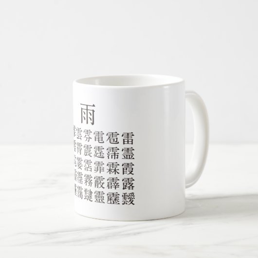 雨 と 冠 の 漢 字 KOFFIEMOK (Voorkant rechts)