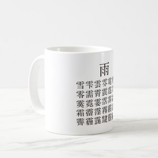 雨 と 冠 の 漢 字 KOFFIEMOK (Voorkant links)