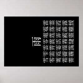 雨 と 冠 の 漢 字 POSTER
