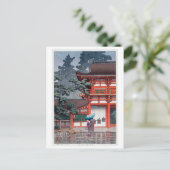雨 の 大 社, 川 die in 春 Kasuga Shrine, Hasui Kawase, 日 Briefkaart (Staand voorkant)