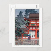 雨 の 大 社, 川 die in 春 Kasuga Shrine, Hasui Kawase, 日 Briefkaart (Voorkant / Achterkant)
