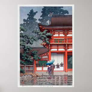 雨 の 大 社, 川 die in 春 Kasuga Shrine, Hasui Kawase, 日 Poster