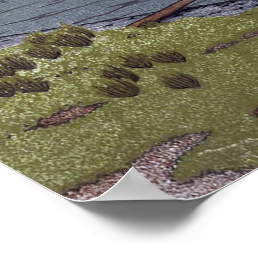 雨 の 川, 川 瀬 zomerregen, Arakawa, Hasui Kawase Poster (Hoek)