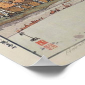 雨 後 高 山, Hodaka-yama na Rain, Yoshida, Woodcut Poster (Hoek)