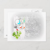 雪だるま BRIEFKAART (Voorkant / Achterkant)
