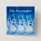雪の精の踊り　スクエア缶バッジ VIERKANTE BUTTON 5,1 CM (Voorkant)