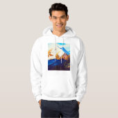 雪山と山小屋 HOODIE (Voorkant volledig)