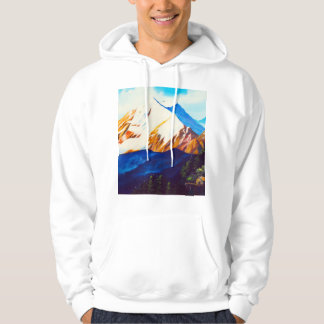 雪山と山小屋 HOODIE