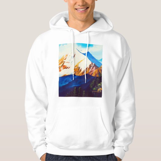 雪山と山小屋 HOODIE (Voorkant)