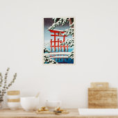 雪 の 島, Miyajima in Snow, Hasui Kawase, Woodcut Poster (Keuken)