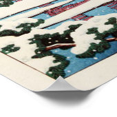 雪 の 島, Miyajima in Snow, Hasui Kawase, Woodcut Poster (Hoek)