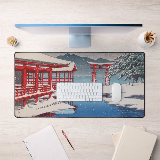 雪 の 島, Miyajima Shrine in Snow, Hasui Kawase Bureaumat (Kantoor 1)