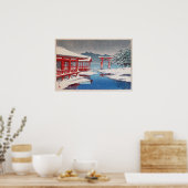 雪 の 島, Miyajima Shrine in Snow, Hasui Kawase Poster (Keuken)