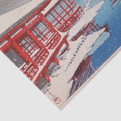 雪 の 島, Miyajima Shrine in Snow, Hasui Kawase Tissuepapier (Detail)