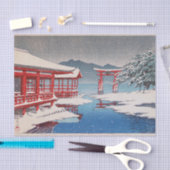 雪 の 島, Miyajima Shrine in Snow, Hasui Kawase Tissuepapier (Craft)