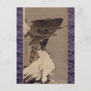 雪 の 鷲, 若 Eagle in de sneeuw, Jakuchu Briefkaart