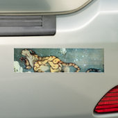 雪 図, 北 斎 Tiger in de sneeuw, Hokusai Bumpersticker (Op auto)