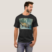 雪 図, 北 斎 Tiger in de sneeuw, Hokusai T-shirt (Voorkant volledig)
