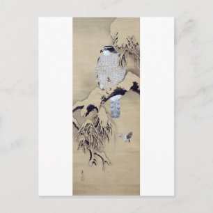 雪 図, 柴 田 Shibatk in de sneeuw Zeshin Briefkaart