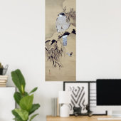 雪 図, 柴 田 Shibatk in de sneeuw Zeshin Poster (Thuiskantoor)