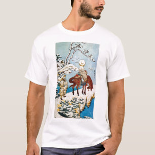 雪 旅 人, 北 斎 Travelers in Sneeuw, Hokusai, Ukiyo-e T-shirt