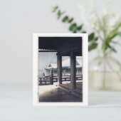 雪 清 寺, sneeuw bij Kiyomizu Temple, Hasui Kawase Briefkaart (Staand voorkant)